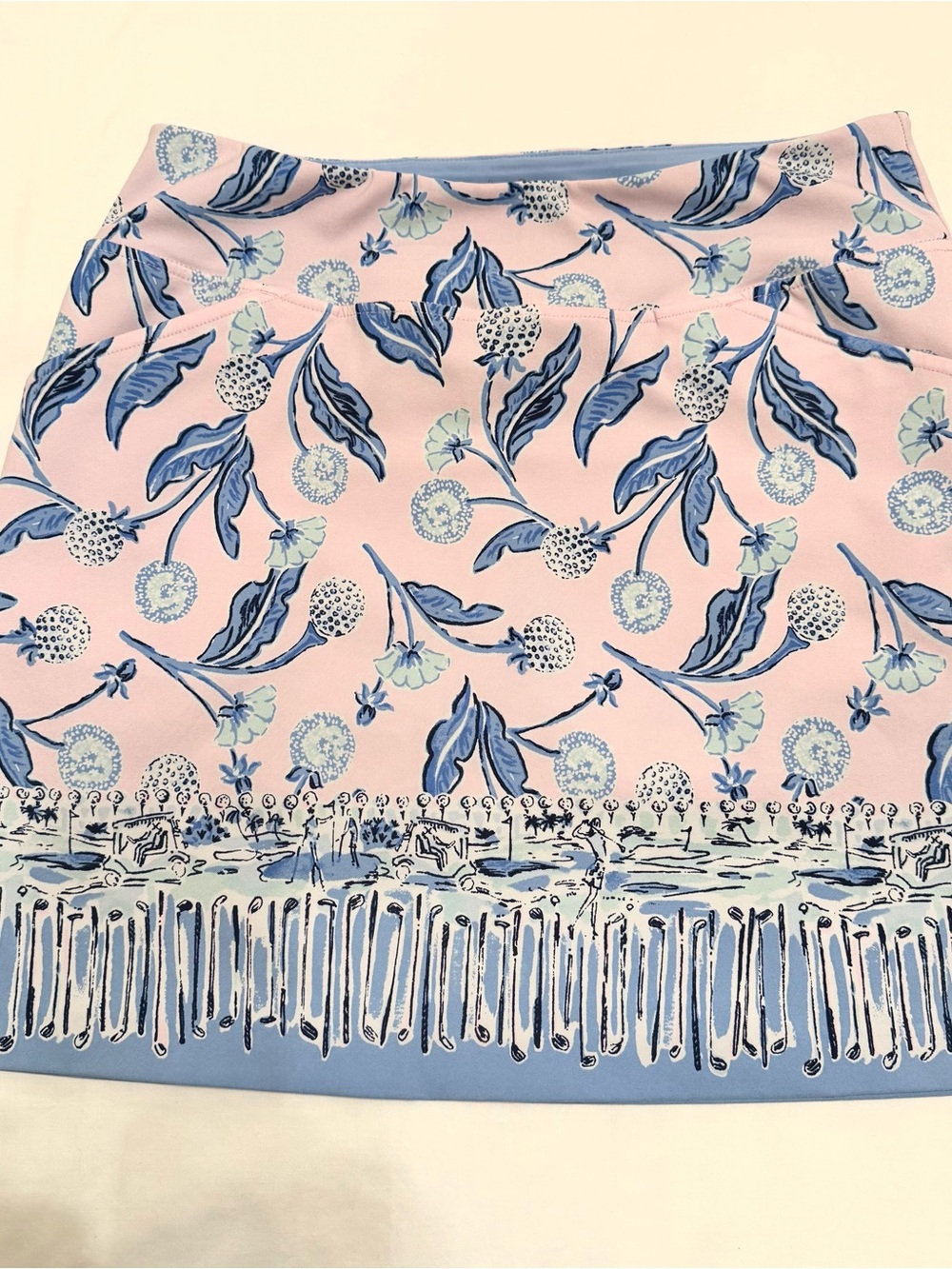Lilly Pulitzer blue and pink Luxletic Golf Skort